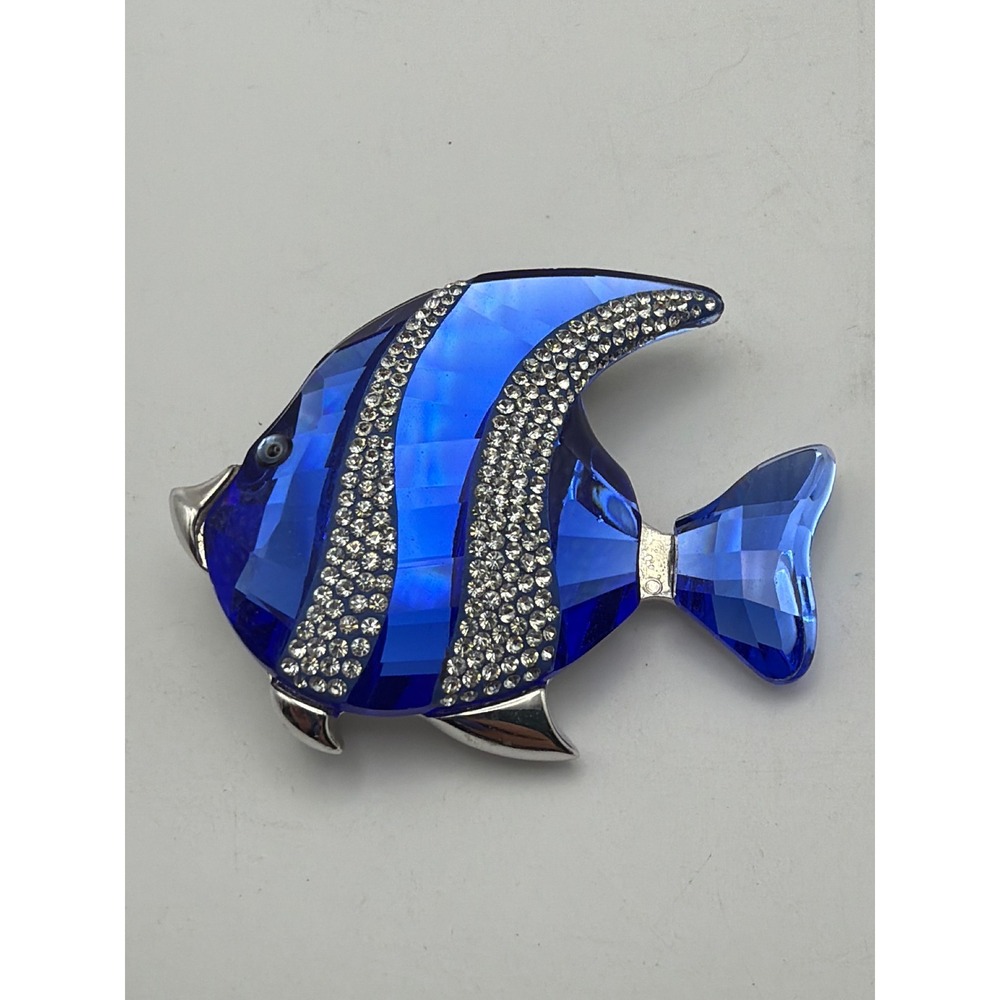 Vintage Swarovski Crystal Colina Exotic Fish Brooch 659350 Sighed Retired